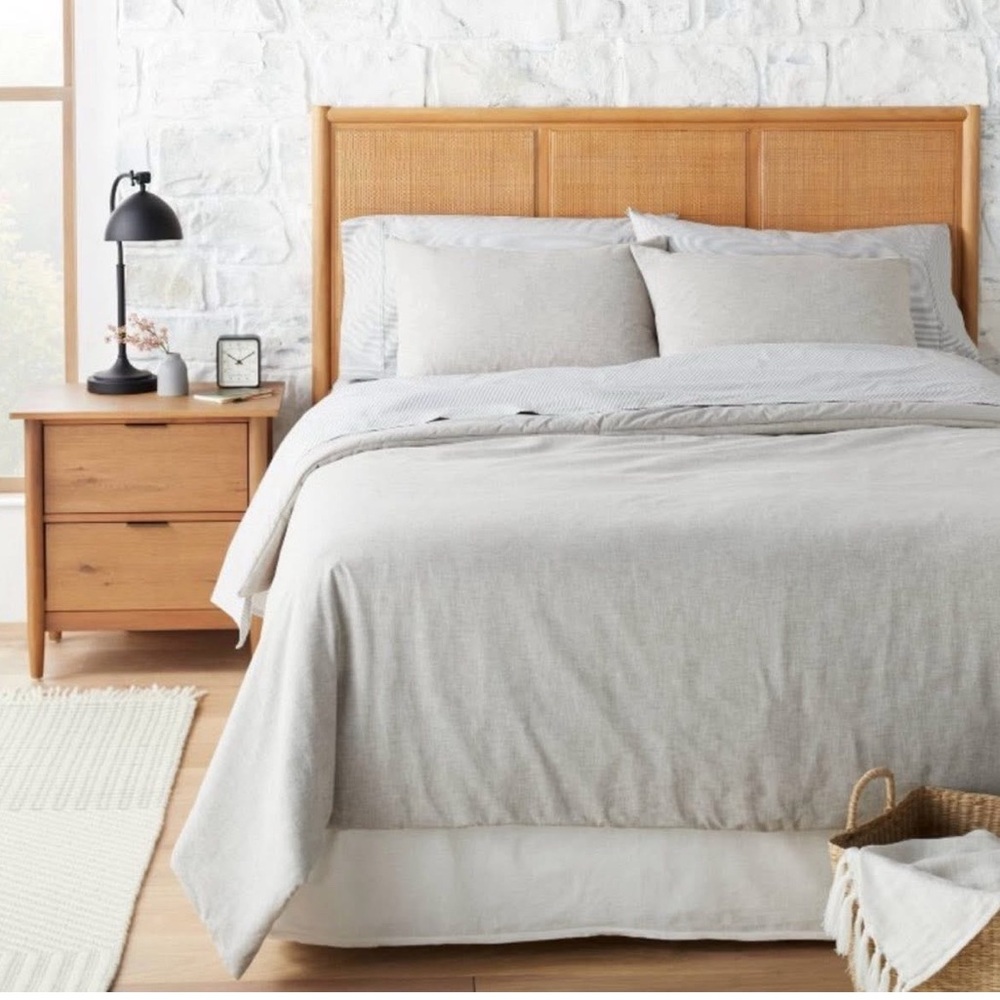 Full/Queen Linen Blend Duvet Cover set with shams Hearth and Hand with Magnolia